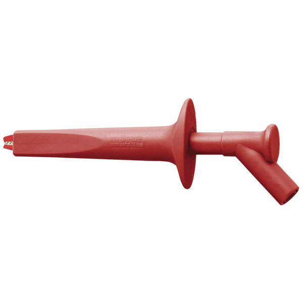 Stäubli 669474-22 AB200 terminal, 4 mm jack, CAT IV 1000 V, red, i...