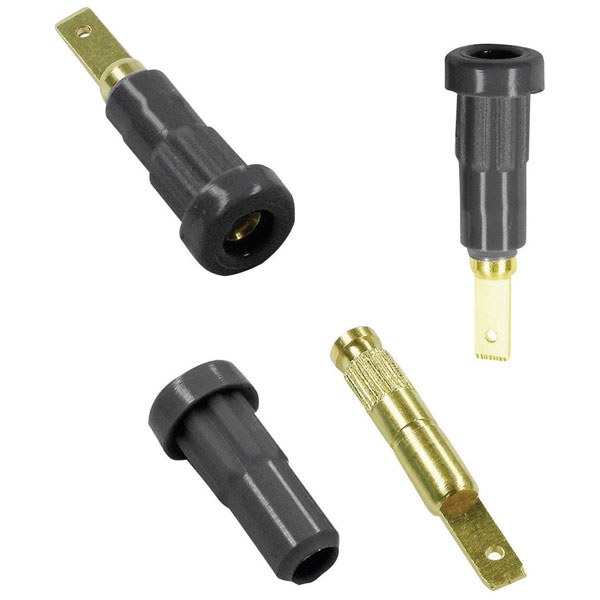 Stäubli 231011-21 EB2 jack socket 2mm blk insulated for plastic/me...