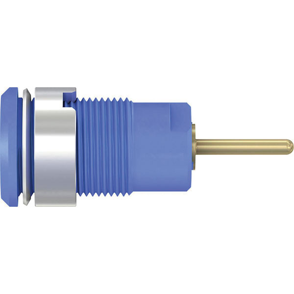 Staubli 233010-23 SLB4-R socket blue insulated Ø 4mm brass bolt mount