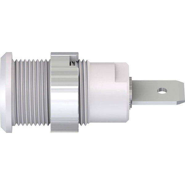 Stäubli 497046-29 SLB4-F63/N-X safety jack socket white 4mm brass 1pc