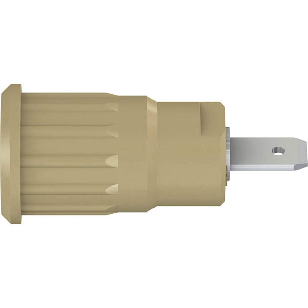 Stäubli 497079-27 SEB4-F/N safety socket insul 4mm brass brown rigid