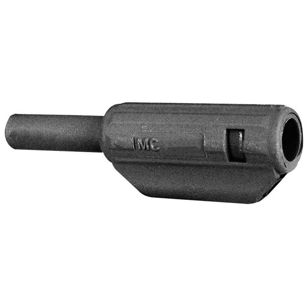 Stäubli 659182-21 SL205-K straight 2mm blk stackable plug with spr...