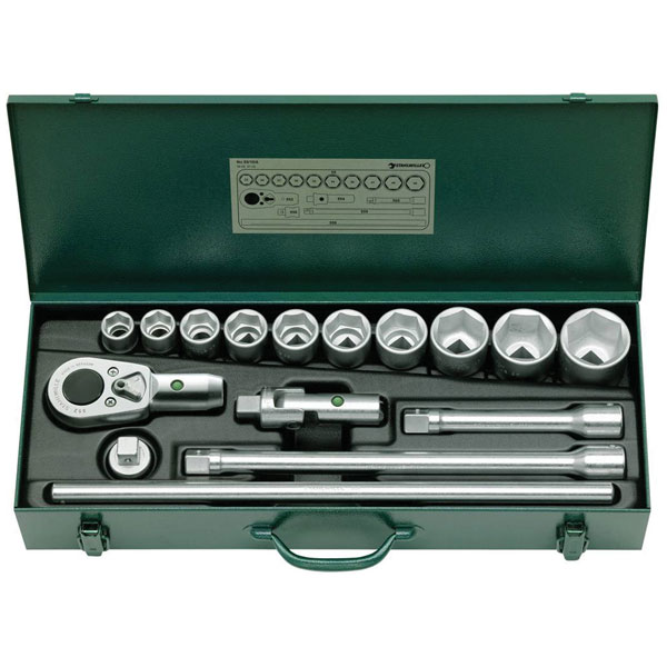 Stahlwille 55/10/6 Bit set Metric 3/4" (20 mm) 16-piece 96050104
