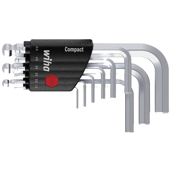 Wiha 40410 369KH9 Compact L-key set in Compact holder Hex Ball End 9pc