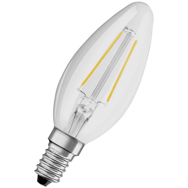 OSRAM 4058075436688 LED Retrofit CLASSIC B 2.5W 827 Clear E14 Bulb