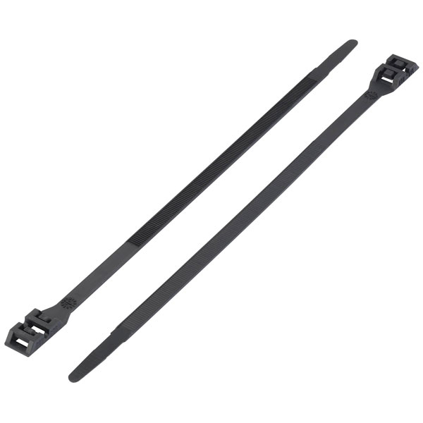 TruComponents 40117 Cable tie 180mm 9mm Blk Double head