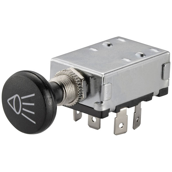 TruComponents 783047 Pull Switch Panel Mount 2x Off/On/On Non-Illu...