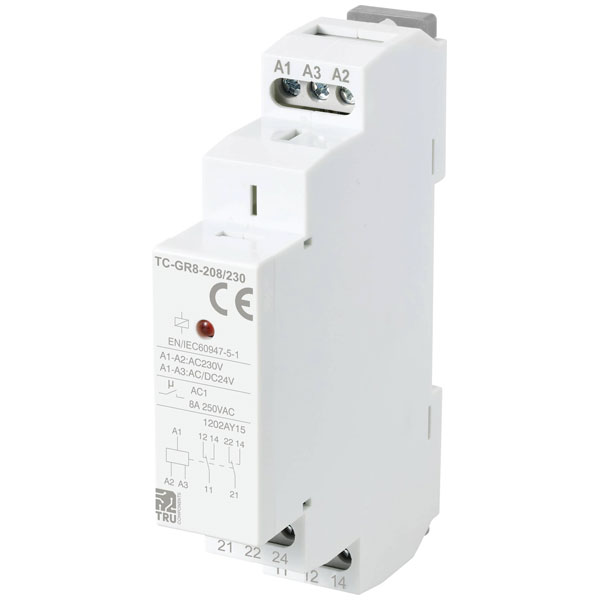 TruComponents 783074 Aux Switch DIN Mount 2 CO Non-illum Screw IP20