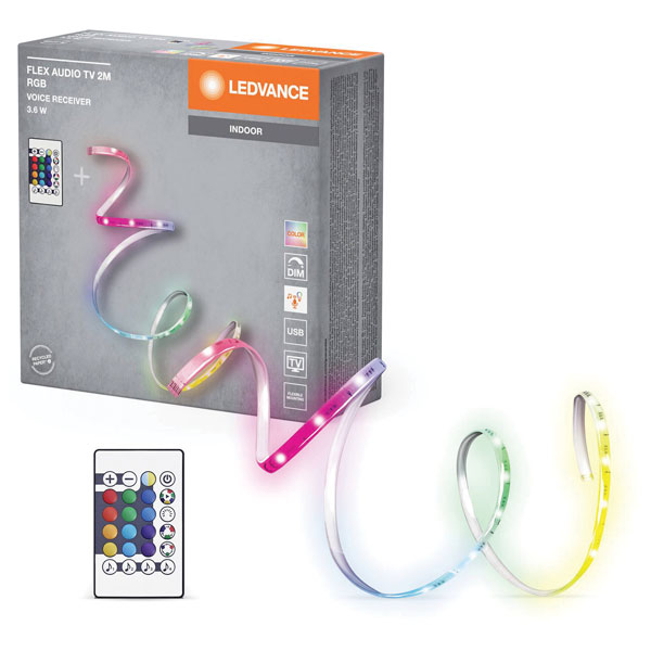 LEDVANCE 4099854095368 Flex Audio USB With Remote Control 2M RGB R...