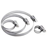 Worm drive hose clamps Ø78-101mm Slotted hex head Sil 1pcs