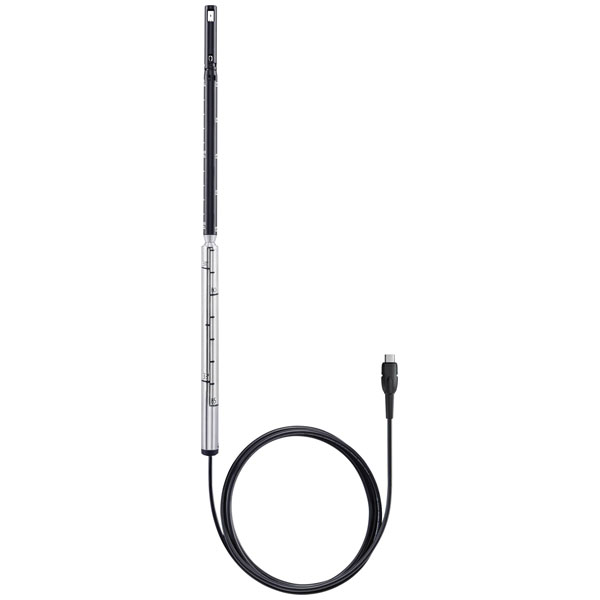 Testo 0635 9532 vane probe measures flow velocity and volume in ducts