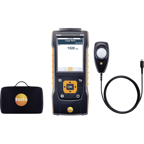Testo 0563 4402 440 Lux-Set lux meter measures 0-100000 lx with US...