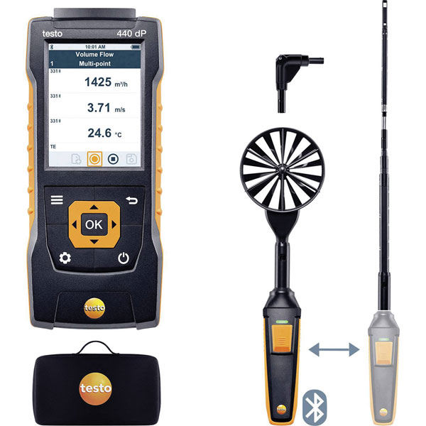 Testo 0563 4407 Testo 440 Set2 Anemometer Bluetooth probes temp se...