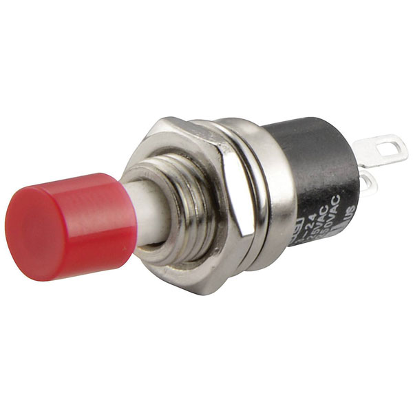 TruComponents 781986 Pushbutton ,Panel Mount,Off/(On),SPST-NO,Solder