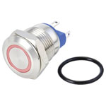 TRUCOMPONENTS 782127 Pushbutton ,Panel Mount,Off/(On),SPST,Solder,IP67