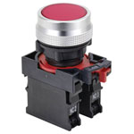 TRUCOMPONENTS 782157 Pushbutton ,Panel Mount,Off/(On),NO/NC,Scr/term,IP40