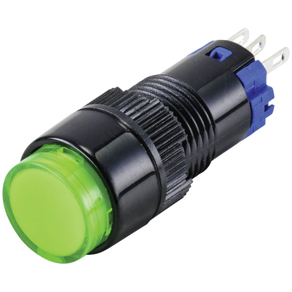 TruComponents 782696 Pushbutton ,Panel Mount,Off/On,NO/NC,Solder,IP40