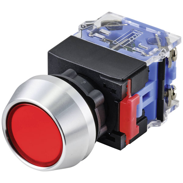 TruComponents 782703 Pushbutton ,Panel Mount,Off/(On),Scr/term,IP40