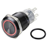 TRUCOMPONENTS 782714 Pushbutton ,Panel Mount,On/(On),DPDT,Solder,IP65