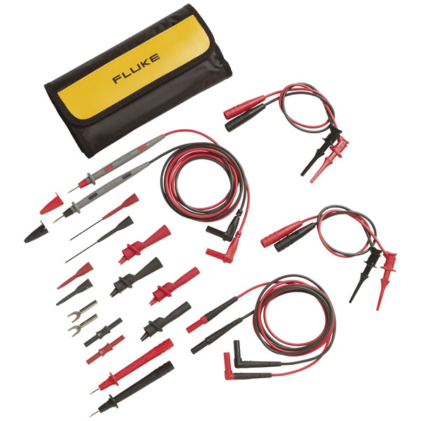 Fluke 1277073 TL81A Safety Test Lead, 4 mm Banana Jack, 1m, Black/...