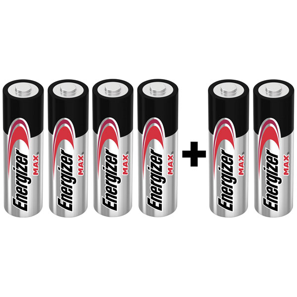 Energizer E301534200 Max 4+2 AA Battery Alkali-Manganese 1.5V 6 pc(s)