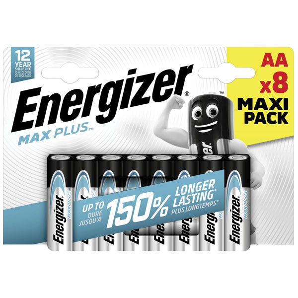 Energizer E303321300 Max Plus AAA Battery Alkali-Manganese 1.5V 8 ...