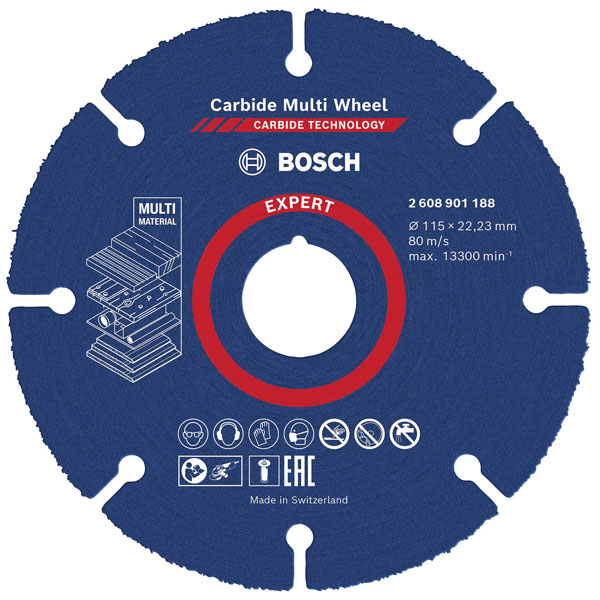 Bosch 2608901189 EXPERT Multi Wheel 125mm Efficient Carbide Cuttin...