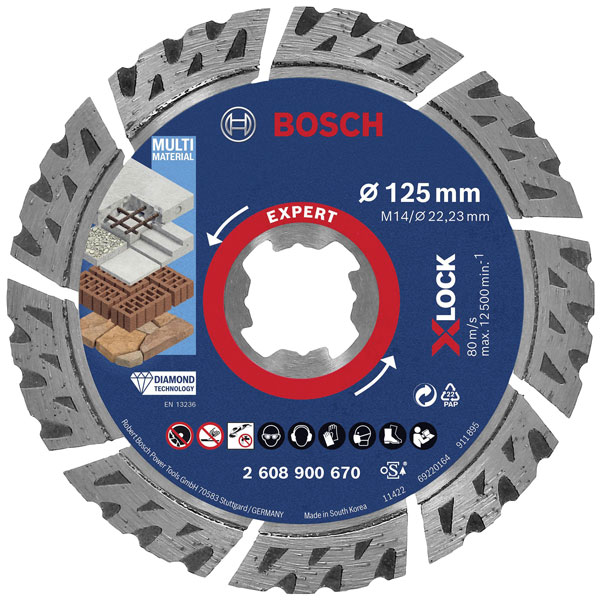 Click to view product details and reviews for Bosch 2608900670 Expert Multimaterial X Lock 125mm Diamond Disc.