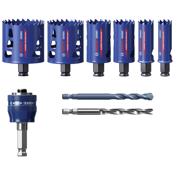 Bosch 2608900449 EXPERT Tough Hole Saw Set 5piece Carbide Teeth 51mm