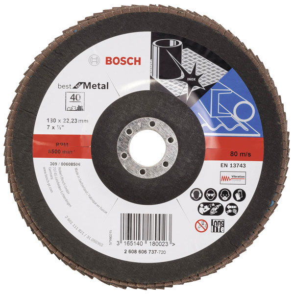 Bosch 2608607324 X571 Flap Disc 115mm Durable Metal Grinding Tool