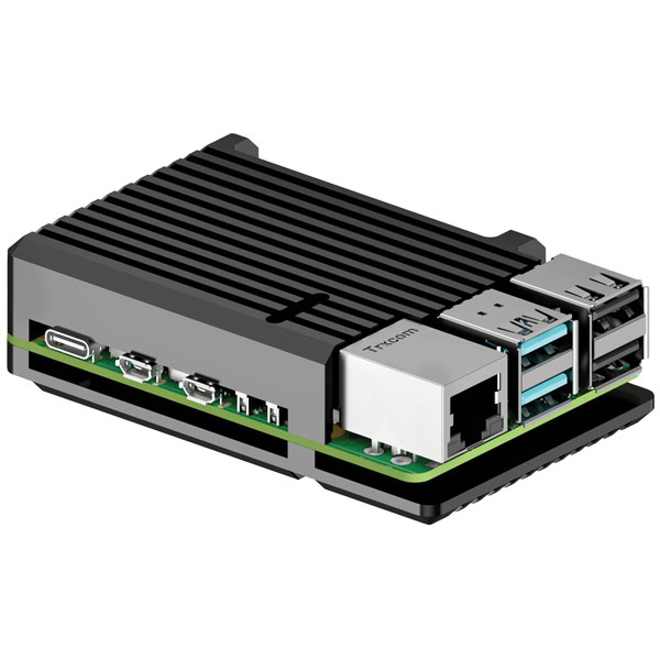Joy-it Housing case for Raspberry Pi 5B Aluminium with passive cooling