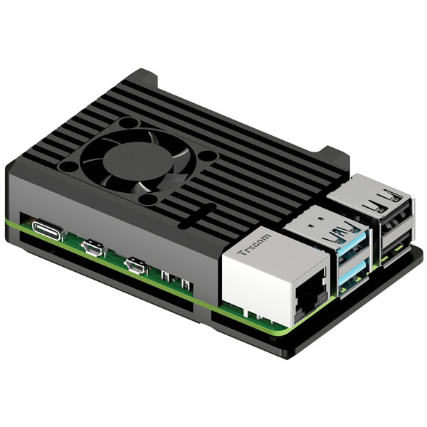 Joy-it Housing case for Raspberry Pi 5B Aluminium with dual fan