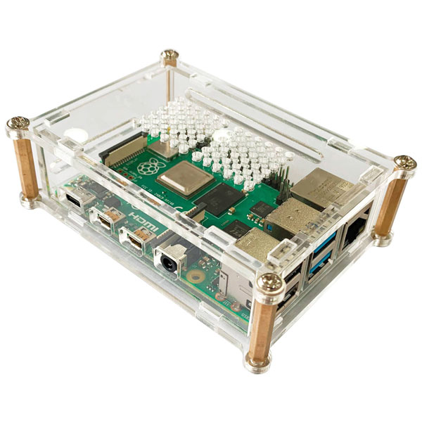 Joy-it Transparent acrylic case for Raspberry Pi 4B board
