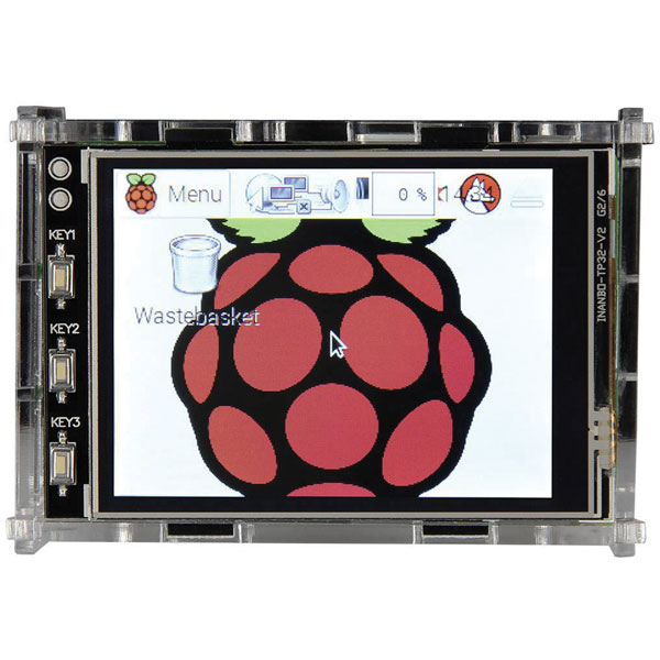 Joy-it Housing case for Raspberry Pi 3.2 inch display clear acrylic