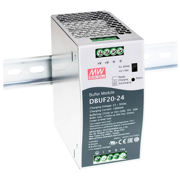 Mean Well DBUF20-24 DIN rail buffer module 24V 20A 1 pc
