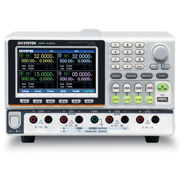 GW Instek GPP-4323 212W-4-Channel Programmable Linear D.C. Power S...