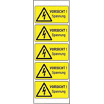 TE Connectivity 9-1768019-5 Combo Caution Sign 52x26mm 5 Pcs Self-Adhesive