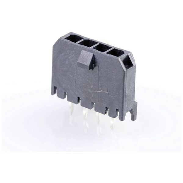 Molex 436500415 Micro-fit Pin Strip 4 Pins 3mm Pitch PCB Peg Black