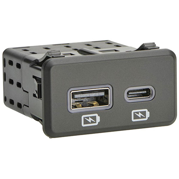Molex 795405067 In-vehicle Dual Port SMArt Charger USB Type A And C