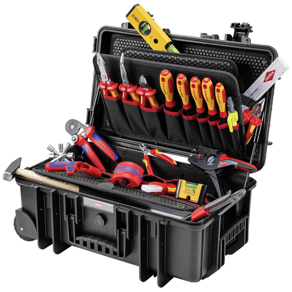 KNIPEX 00 21 33 E Tool Case "Robust26 Move" Electric 22 parts 550 mm
