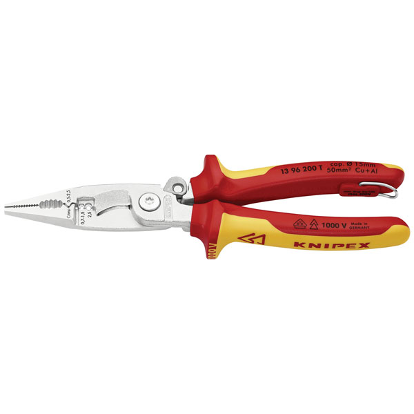 KNIPEX 13 96 200 T Pliers for Electrical Installation VDE Insulate...