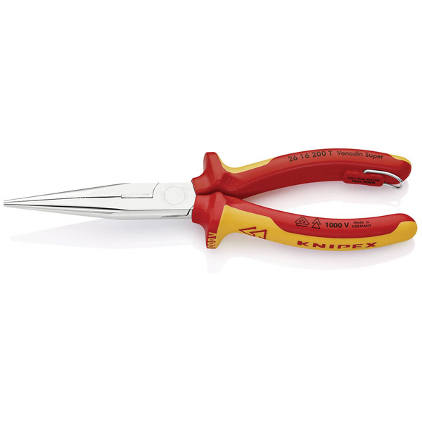 KNIPEX 26 16 200 T Snipe Nose Side Cutting Pliers (Stork Beak Plie...