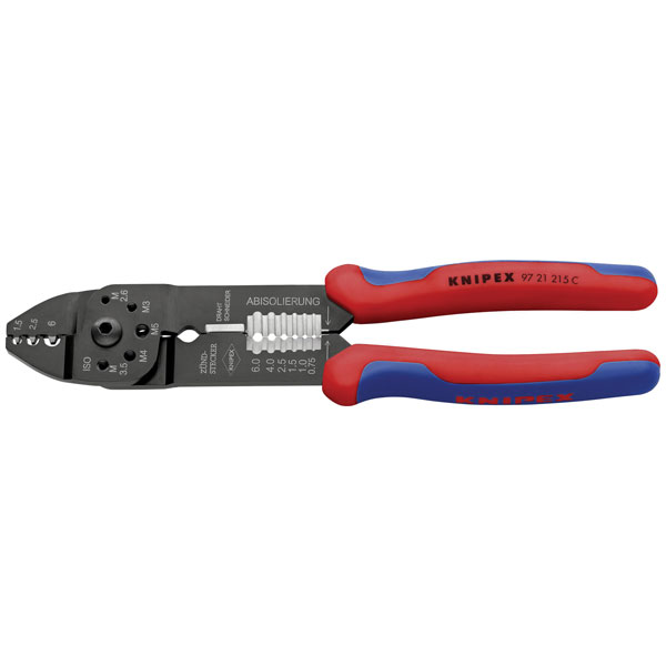 KNIPEX 97 21 215 C Crimping Pliers Black Lacquered 230 mm