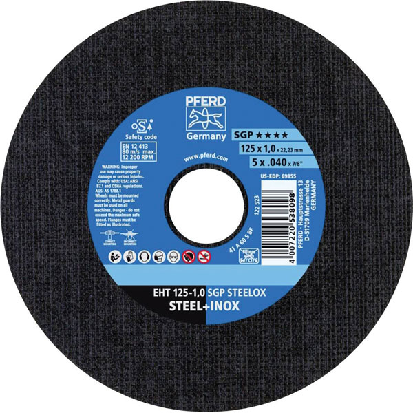 PFERD 61341116 EHT 125 SG INOX Cutting Disc stainless steel angle ...