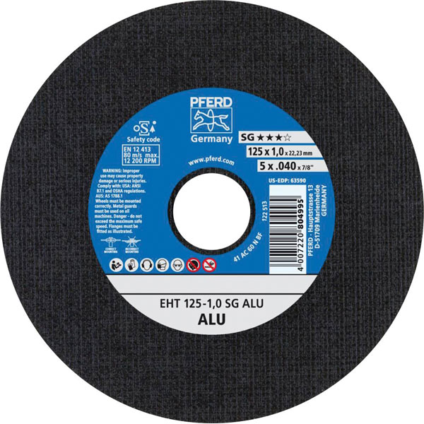 PFERD 61341115 SG ALU Cutting Disc 125mm Pack of 25 for Non-Ferrou...