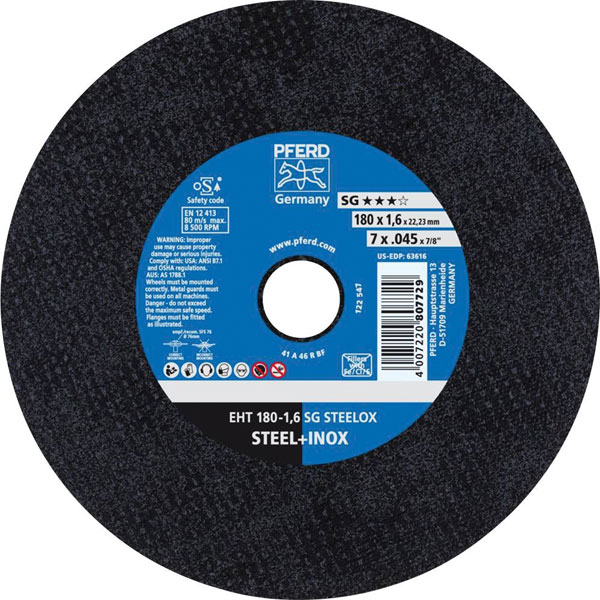 PFERD 61340412 SG Steelox Cutting Discs 115mm high performance 25pcs