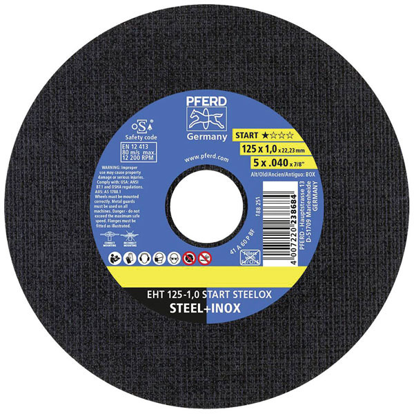 PFERD 69121067 EHT 115-10 START Cutting Disc set 115mm 10 pcs steel