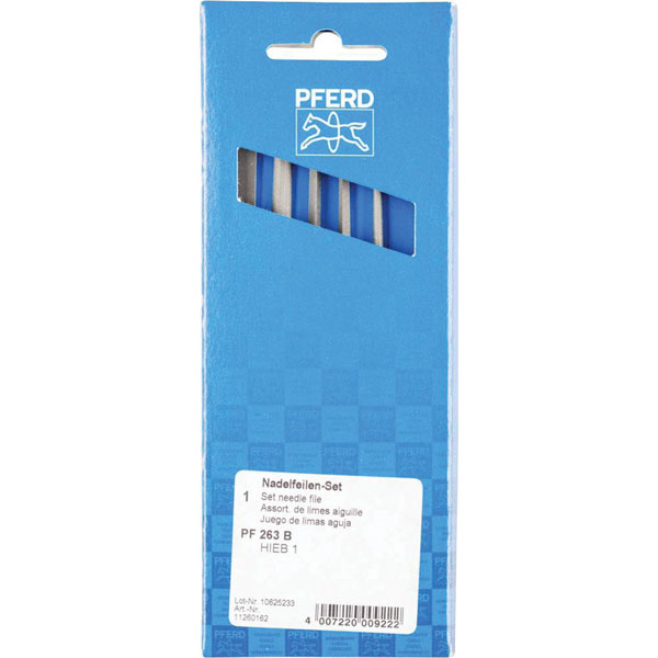 PFERD 15842051 Needle File set in durable plastic box for manual use