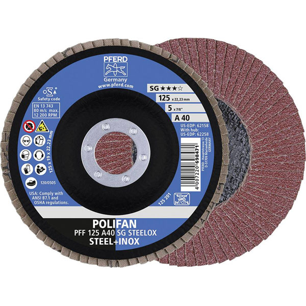 PFERD 67666116 polifan flap Disc 115mm zirconium oxide 10 pcs X-LOCK