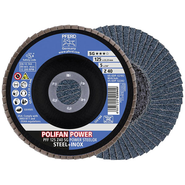 PFERD 67686115 Z SG Power flap Disc 115mm Diameter 10 pcs.